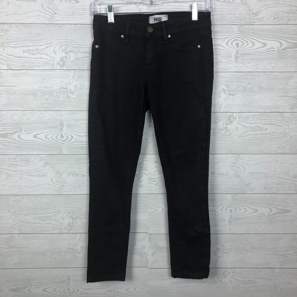 Paige Women's Size 26 Verdugo Ankle Jeans Denim Pants Cotton Blend Solid Gray